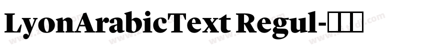 LyonArabicText Regul字体转换 LyonArabicText Regul字体转换